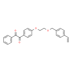 ChemSpider 2D Image | 1-Phenyl-2-(4-{2-[(4-vinylbenzyl)oxy]ethoxy}phenyl)-1,2-ethanedione | C25H22O4