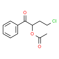 ChemSpider 2D Image | 4-Chloro-1-oxo-1-phenyl-2-butanyl acetate | C12H13ClO3