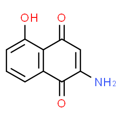 ChemSpider 2D Image | 2-Amino-5-hydroxy-1,4-naphthoquinone | C10H7NO3