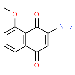 ChemSpider 2D Image | 2-Amino-8-methoxy-1,4-naphthoquinone | C11H9NO3