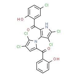 ChemSpider 2D Image | marinopyrrole C | C22H11Cl5N2O4