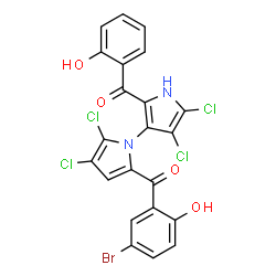 ChemSpider 2D Image | marinopyrrole E | C22H11BrCl4N2O4