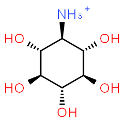 ChemSpider 2D Image | (1s,2R,3S,4r,5R,6S)-2,3,4,5,6-Pentahydroxycyclohexanaminium | C6H14NO5