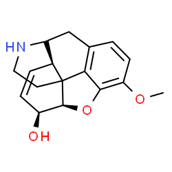 ChemSpider 2D Image | (5alpha,6alpha)-3-Methoxy-7,8-didehydro-4,5-epoxymorphinan-6-ol | C17H19NO3