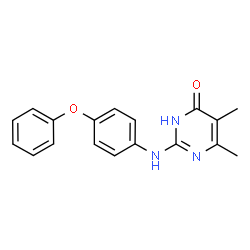ChemSpider 2D Image | 5,6-Dimethyl-2-[(4-phenoxyphenyl)amino]-4(1H)-pyrimidinone | C18H17N3O2