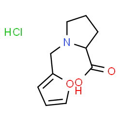 ChemSpider 2D Image | 1-(2-Furylmethyl)proline hydrochloride (1:1) | C10H14ClNO3
