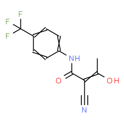 ChemSpider 2D Image | 2-Cyano-3-hydroxy-N-(4-trifluoromethylphenyl)crotonamide | C12H9F3N2O2