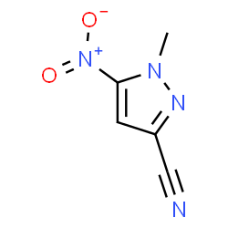 ChemSpider 2D Image | 1-Methyl-5-nitro-1H-pyrazole-3-carbonitrile | C5H4N4O2