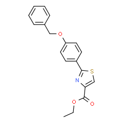 ChemSpider 2D Image | Ethyl 2-(4-(benzyloxy)phenyl)thiazole-4-carboxylate | C19H17NO3S