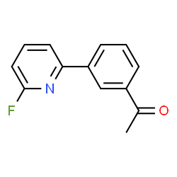 ChemSpider 2D Image | 1-(3-(6-fluoropyridin-2-yl)phenyl)ethanone | C13H10FNO