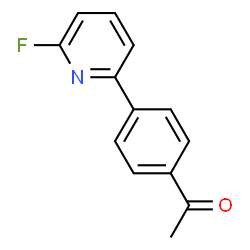 ChemSpider 2D Image | 1-[4-(6-Fluoro-2-pyridinyl)phenyl]ethanone | C13H10FNO