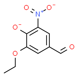 ChemSpider 2D Image | 2-Ethoxy-4-formyl-6-nitrophenolate | C9H8NO5