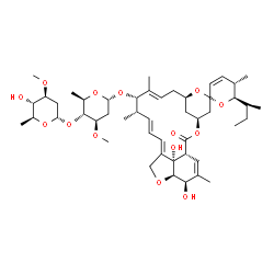 ChemSpider 2D Image | (1'R,2R,4'S,5S,6R,8'R,10'E,12'S,13'S,14'E,16'E,20'R,21'R,24'S)-6-sec-Butyl-21',24'-dihydroxy-5,11',13',22'-tetramethyl-2'-oxo-5,6-dihydrospiro[pyran-2,6'-[3,7,19]trioxatetracyclo[15.6.1.1~4,8~.0~20,24
~]pentacosa[10,14,16,22]tetraen]-12'-yl 2,6-dideoxy-4-O-(2,6-dideoxy-3-O-methyl-alpha-L-arabino-hexopyranosyl)-3-O-methyl-alpha-D-arabino-hexopyranoside | C48H72O14