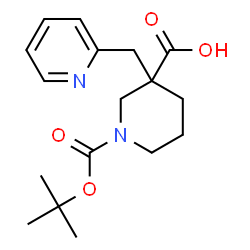 ChemSpider 2D Image | 3-Pyridin-2-ylmethyl-piperidine-1,3-dicarboxylic acid 1-tert-Butyl ester | C17H24N2O4