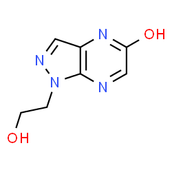 ChemSpider 2D Image | 1-(2-Hydroxyethyl)-1,4-dihydro-5H-pyrazolo[3,4-b]pyrazin-5-one | C7H8N4O2