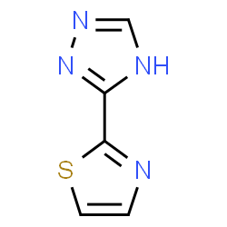 ChemSpider 2D Image | 3-(1,3-Thiazol-2-yl)-4H-1,2,4-triazole | C5H4N4S