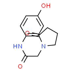 ChemSpider 2D Image | N-(4-Hydroxyphenyl)-2-(2-oxo-1-pyrrolidinyl)acetamide | C12H14N2O3