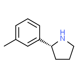 ChemSpider 2D Image | (2R)-2-(3-Methylphenyl)pyrrolidine | C11H15N