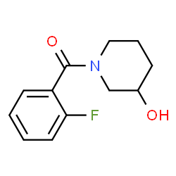 ChemSpider 2D Image | (2-Fluorophenyl)(3-hydroxy-1-piperidinyl)methanone | C12H14FNO2