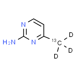 ChemSpider 2D Image | 4-(~13~C,~2~H_3_)Methyl-2-pyrimidinamine | C413CH4D3N3