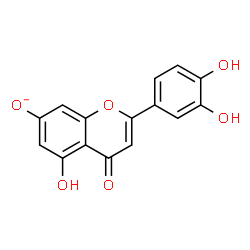 ChemSpider 2D Image | 2-(3,4-Dihydroxyphenyl)-5-hydroxy-4-oxo-4H-chromen-7-olate | C15H9O6