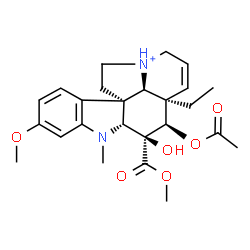 ChemSpider 2D Image | vindolinium(1+) | C25H33N2O6