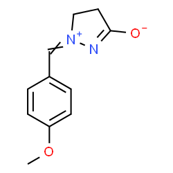 ChemSpider 2D Image | 1-(4-Methoxybenzylidene)-4,5-dihydro-1H-pyrazol-1-ium-3-olate | C11H12N2O2