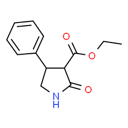 ChemSpider 2D Image | Ethyl 2-oxo-4-phenyl-3-pyrrolidinecarboxylate | C13H15NO3
