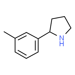 ChemSpider 2D Image | 2-(3-Methylphenyl)pyrrolidine | C11H15N