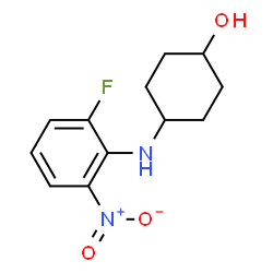ChemSpider 2D Image | 4-[(2-Fluoro-6-nitrophenyl)amino]cyclohexanol | C12H15FN2O3