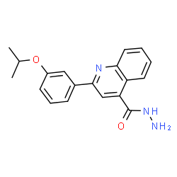 ChemSpider 2D Image | 2-(3-Isopropoxyphenyl)-4-quinolinecarbohydrazide | C19H19N3O2