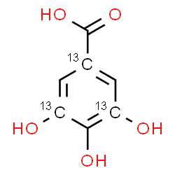ChemSpider 2D Image | 3,4,5-Trihydroxy(1,3,5-~13~C_3_)benzoic acid | C413C3H6O5