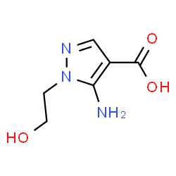 ChemSpider 2D Image | 5-Amino-1-(2-hydroxyethyl)-1H-pyrazole-4-carboxylic acid | C6H9N3O3