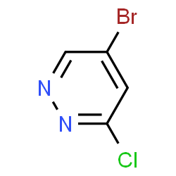 ChemSpider 2D Image | 5-Bromo-3-chloropyridazine | C4H2BrClN2