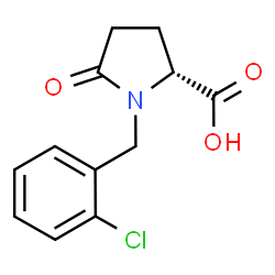 ChemSpider 2D Image | 1-(2-Chlorobenzyl)-5-oxo-D-proline | C12H12ClNO3