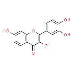 ChemSpider 2D Image | 2-(3,4-Dihydroxyphenyl)-7-hydroxy-4-oxo-4H-chromen-3-olate | C15H9O6
