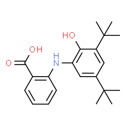 ChemSpider 2D Image | 2-{[2-Hydroxy-3,5-bis(2-methyl-2-propanyl)phenyl]amino}benzoic acid | C21H27NO3