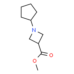 ChemSpider 2D Image | Methyl 1-cyclopentyl-3-azetidinecarboxylate | C10H17NO2