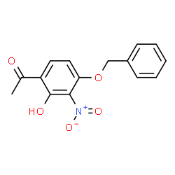 ChemSpider 2D Image | 1-[4-(Benzyloxy)-2-hydroxy-3-nitrophenyl]ethanone | C15H13NO5