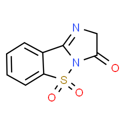 ChemSpider 2D Image | Imidazo[1,2-b][1,2]benzothiazol-3(2H)-one 5,5-dioxide | C9H6N2O3S