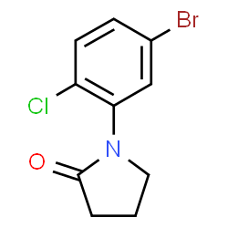 ChemSpider 2D Image | 1-(5-Bromo-2-chlorophenyl)-2-pyrrolidinone | C10H9BrClNO