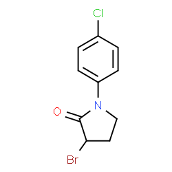 ChemSpider 2D Image | 3-Bromo-1-(4-chlorophenyl)-2-pyrrolidinone | C10H9BrClNO