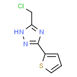 ChemSpider 2D Image | 3-(Chloromethyl)-5-(2-thienyl)-1H-1,2,4-triazole | C7H6ClN3S