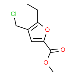 ChemSpider 2D Image | Methyl 4-(chloromethyl)-5-ethyl-2-furoate | C9H11ClO3