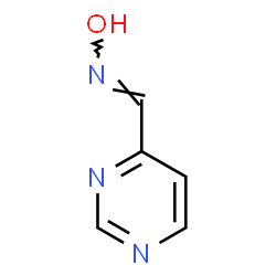 ChemSpider 2D Image | (E)-N-Hydroxy-1-(4-pyrimidinyl)methanimine | C5H5N3O