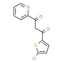 ChemSpider 2D Image | 1-(5-Chloro-2-thienyl)-3-(2-pyridinyl)-1,3-propanedione | C12H8ClNO2S