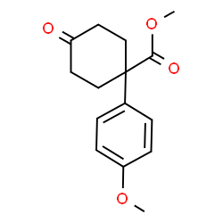 ChemSpider 2D Image | Methyl 1-(4-methoxyphenyl)-4-oxocyclohexanecarboxylate | C15H18O4