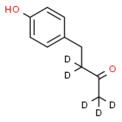 ChemSpider 2D Image | 4-(4-Hydroxyphenyl)-2-(1,1,1,3,3-~2~H_5_)butanone | C10H7D5O2