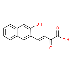 ChemSpider 2D Image | 4-(3-Hydroxy-2-naphthyl)-2-oxobut-3-enoic acid | C14H10O4