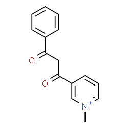 ChemSpider 2D Image | 1-Methyl-3-(3-oxo-3-phenylpropanoyl)pyridinium | C15H14NO2